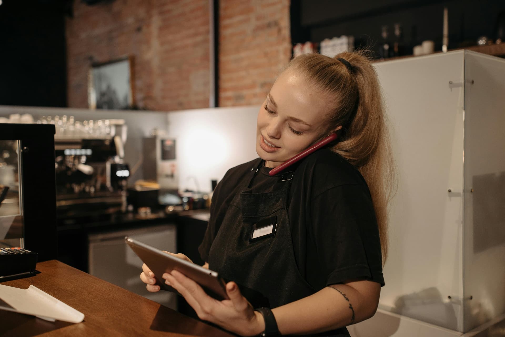 Restaurant operator reviewing live signals on the floor